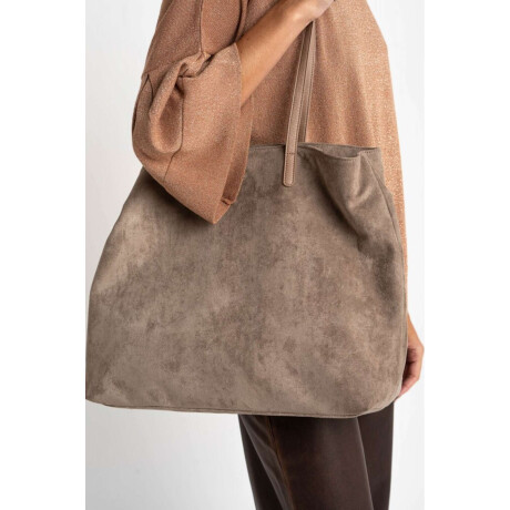 Travel Bag Gamuza Vegana Mocha