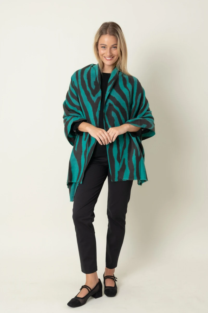 PASHMINA JASPE CEBRA - Verde 