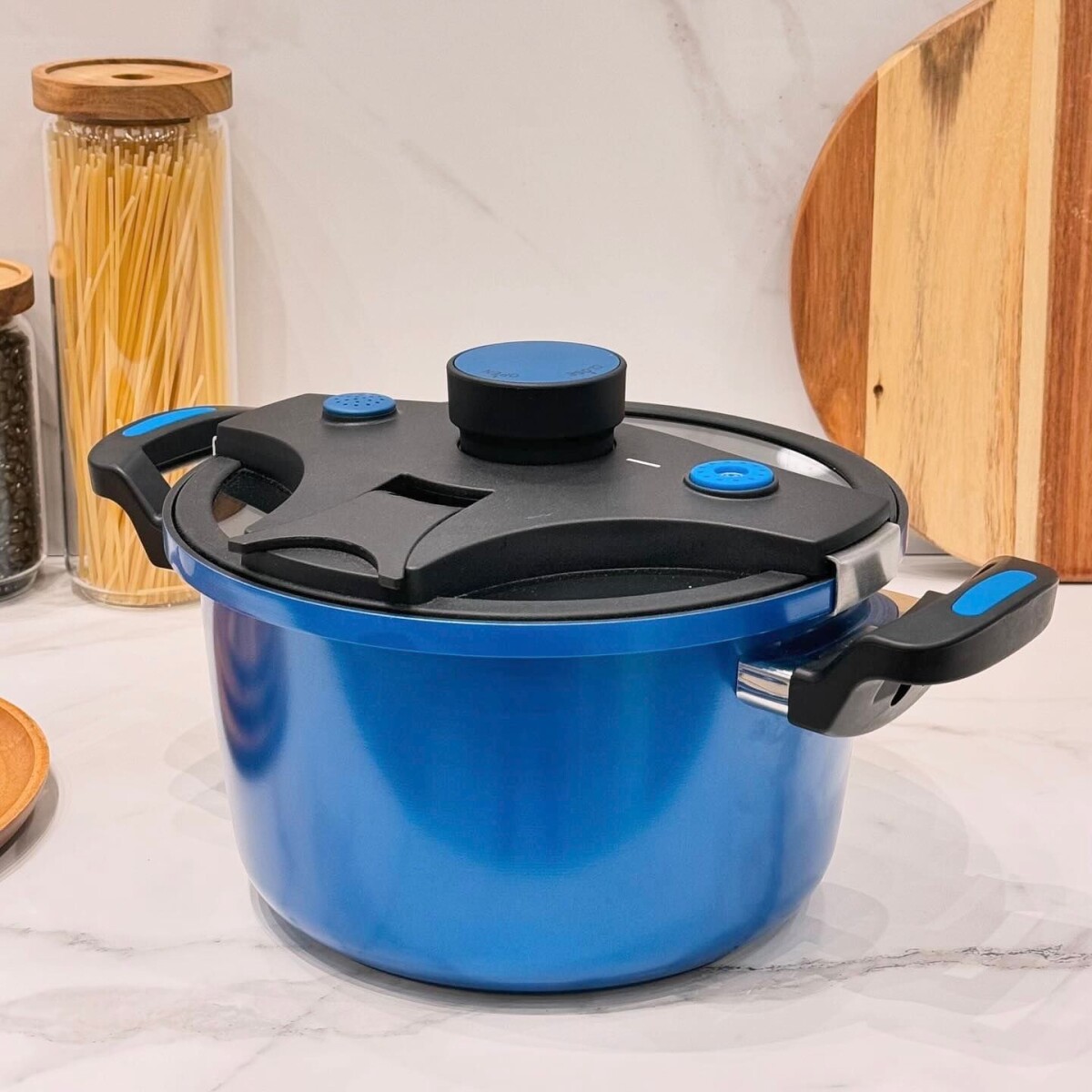 Olla Semi-Presión Aluminio Forjado Antiadherente 6L 
