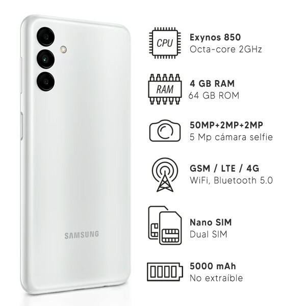 Samsung Galaxy A04 4/64 Gb 4g CEL SAMSUNG A04 4/64 BLANCO DF