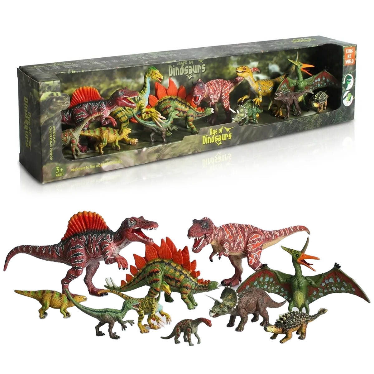 Set Dinosaurios Articulados Juguete Infantil 13 Pc 