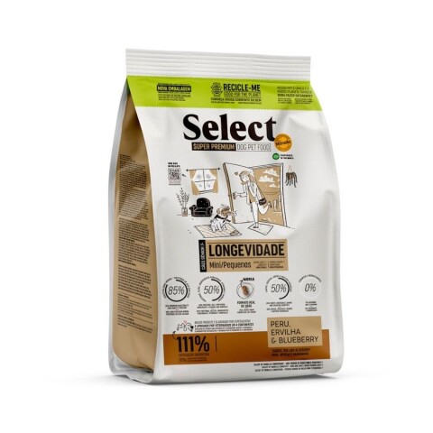 SELECT PERRO SENIOR RAZA PEQUEÑA Y MINI 2KG LONGEVIDAD 2KG