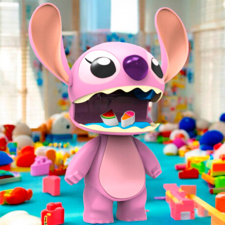 Stitch Glotón Rosa
