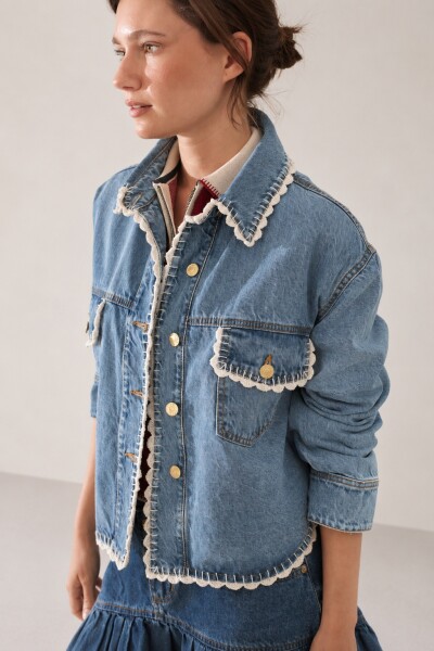 PRE VENTA CAMPERA FRUIT Azul Con Crudo