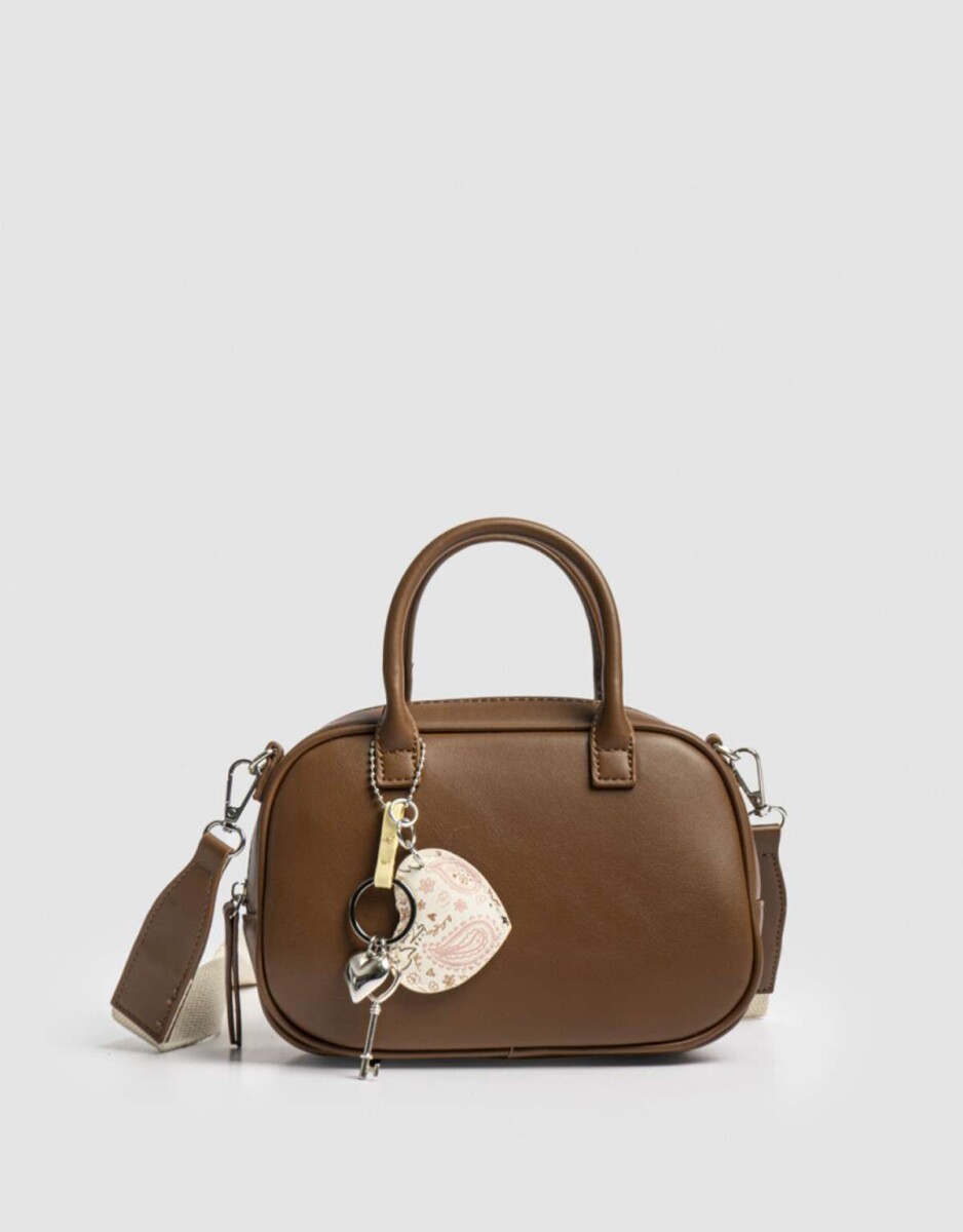 Cartera Bowling Con Charm - Marron Chocolate 