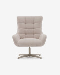 Butaca giratoria Jaspe beige y metal con beige y metal con con acabado gris FSC 100%