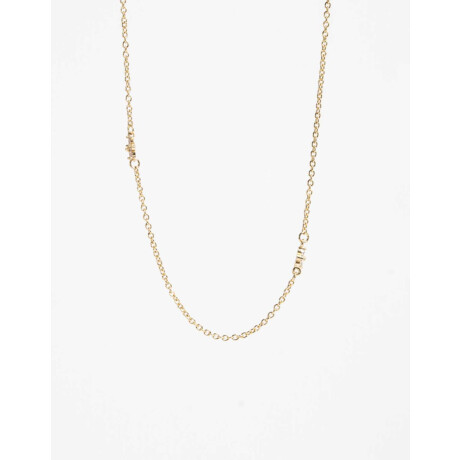 Collar Largo Florcitas Cubic Dorado