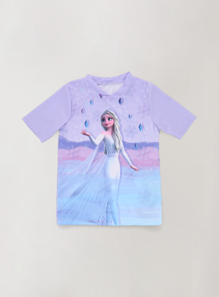 T-shirt forzen lila 4-8a uv50 - Frozen e 