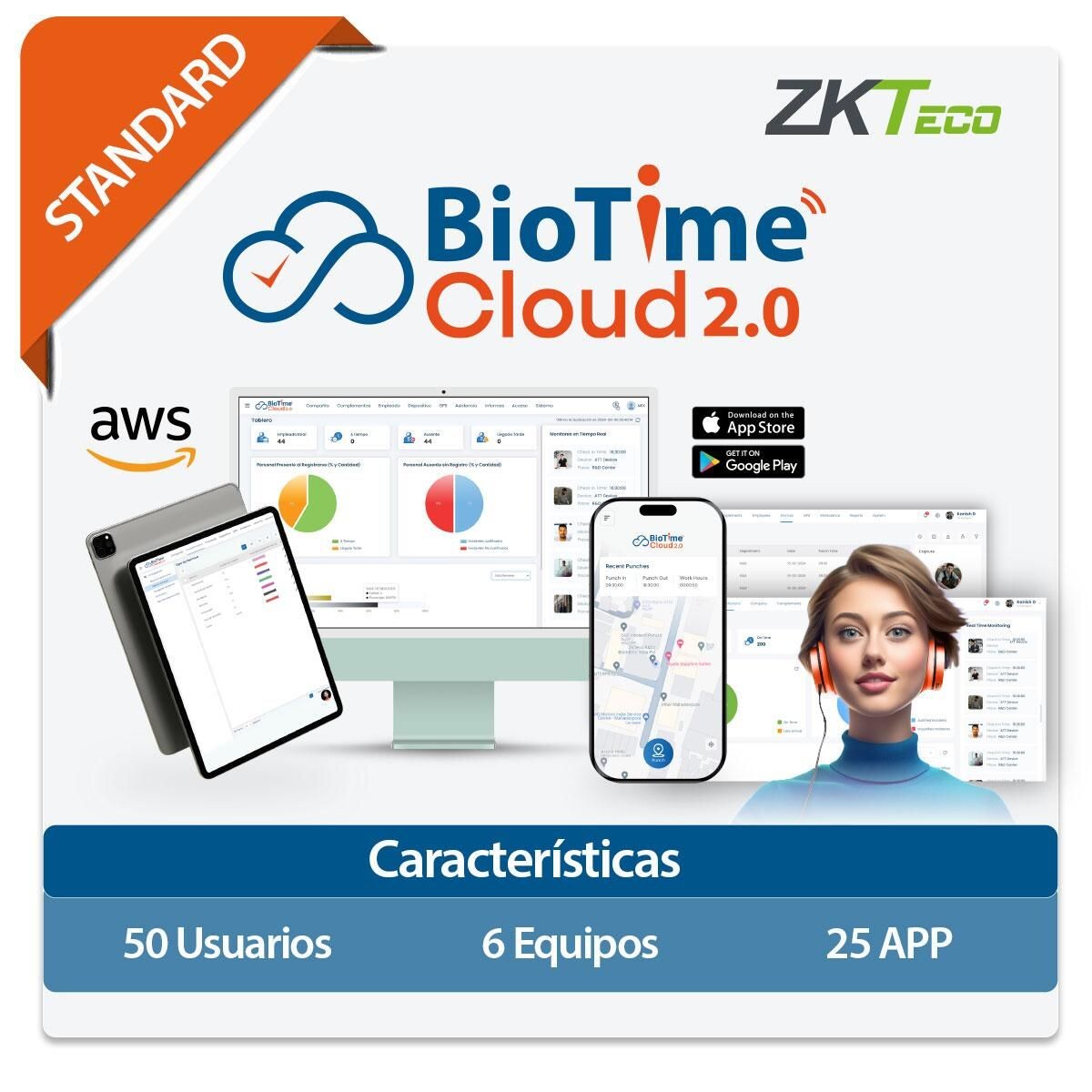 Licencia Bio Time Cloud 2.0 Standar Zkteco 