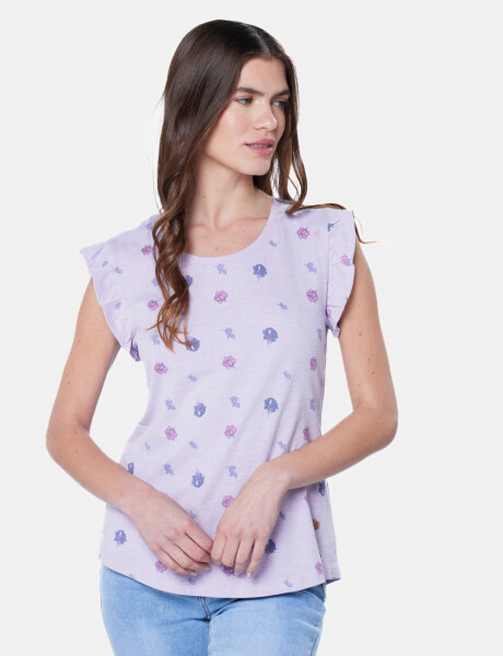 REMERA ESTAMPADA Lila