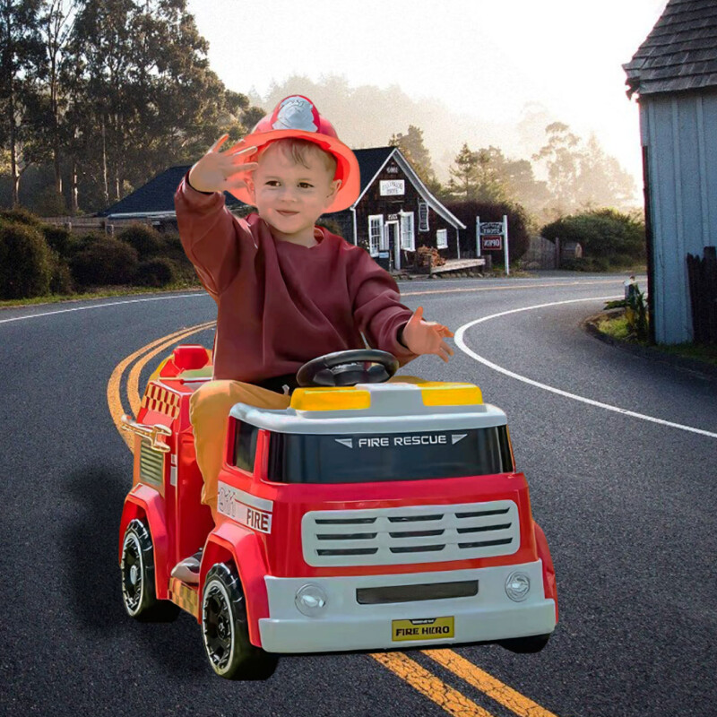 Camion de bomberos a bateria infantil con accesorios Camion de bomberos a bateria infantil con accesorios