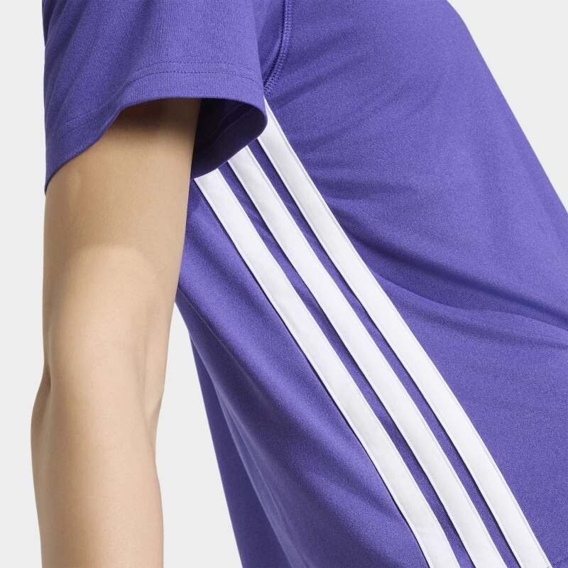 Remera Adidas Train Essentials 3 Rayas Violeta