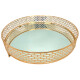 Bandeja Metalica de 35CM Dorado C/ Espejo Bandeja Metalica de 35CM Dorado C/ Espejo