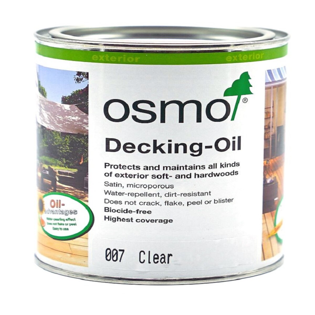 OSMO 007 ACEITE DECKING 12 UV TEKA INCOLORO 0.75 LT 