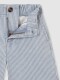 Pantalon De Micro Rayas Azul Claro