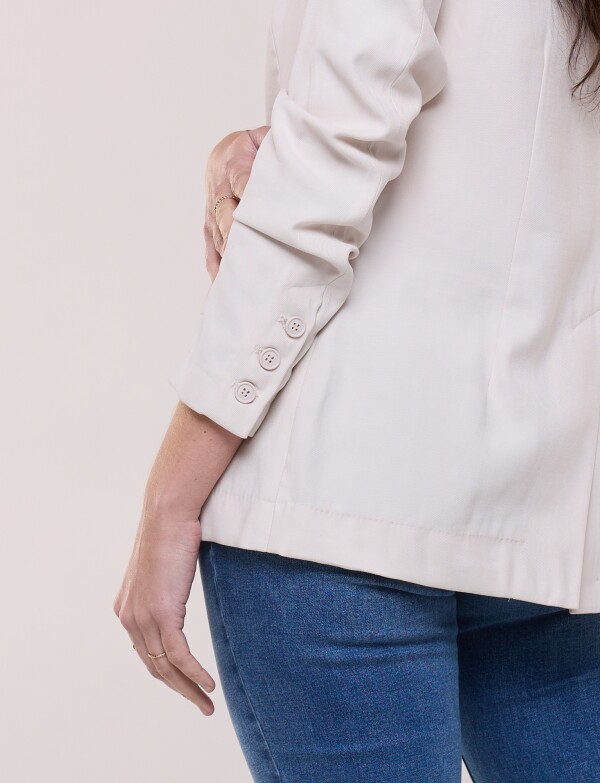 Blazer Clásico Botones BEIGE CLARO