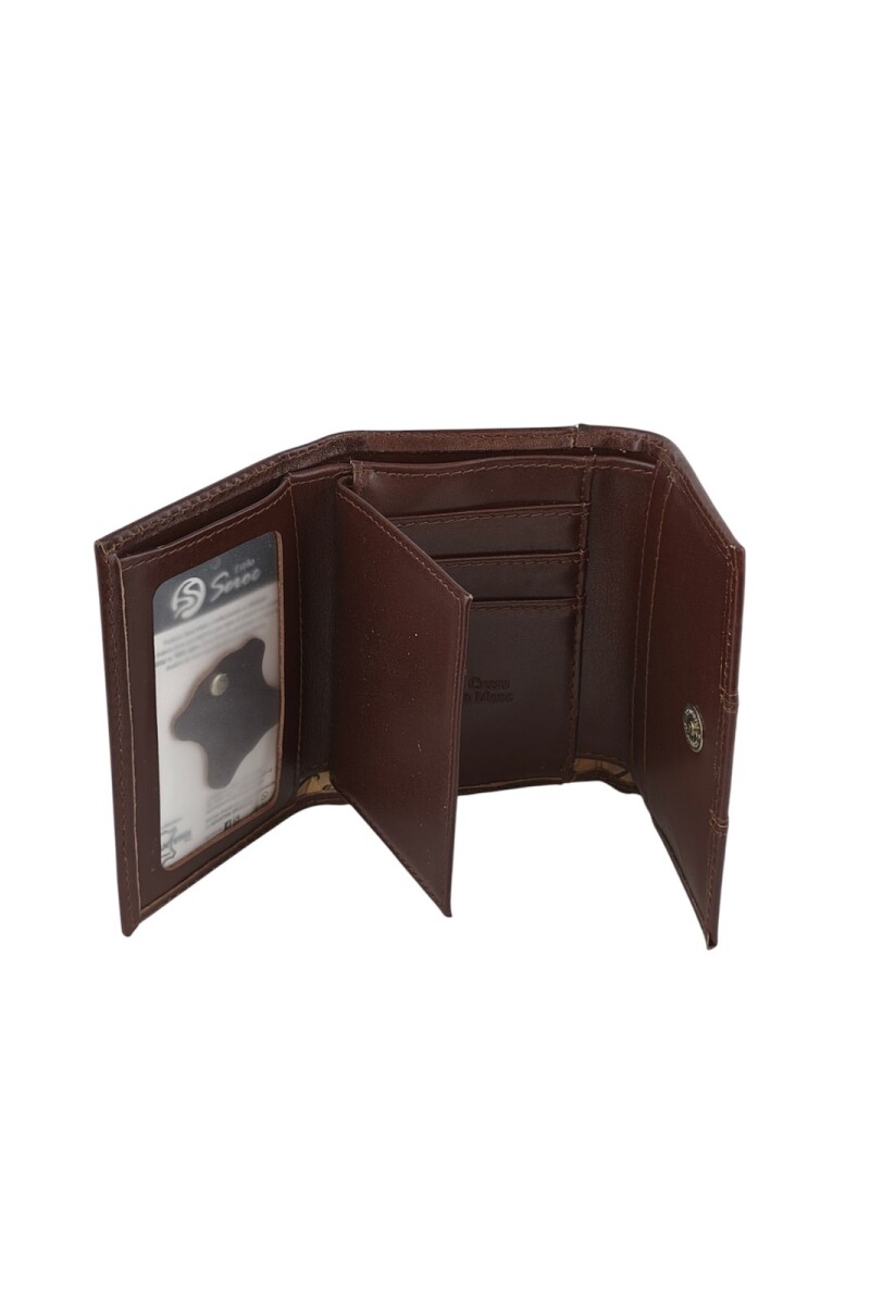 Billetera Dama Cuero Genuino - Compacta Tri-Fold Billetera Dama Cuero Genuino - Compacta Tri-Fold