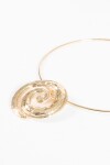 Collar dije espiral dorado