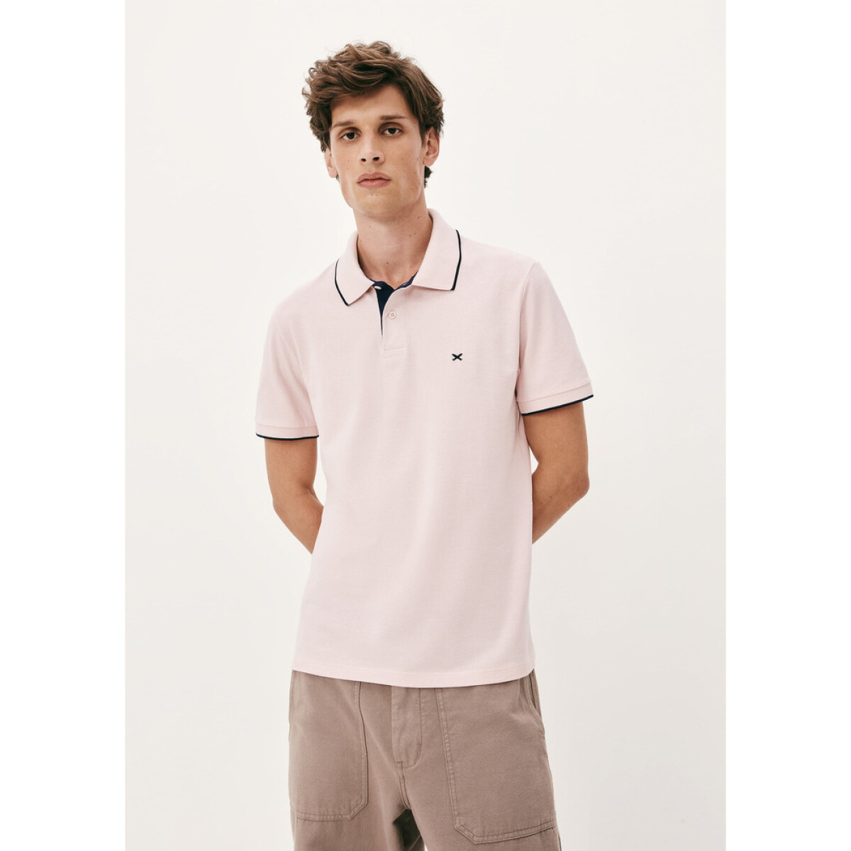 CAMISA POLO MM MASC - ROSA CLARO 