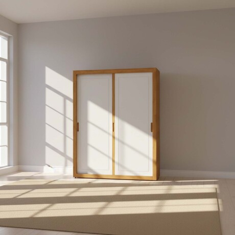 ROPERO 2 PUERTAS MDF-Y-MADERA BLANCO TUTTO