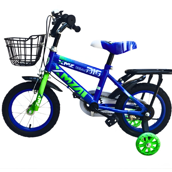 Bicicleta Infantil XMZ Rodado12 Canasto Parrilla Guardabarro Azul 1