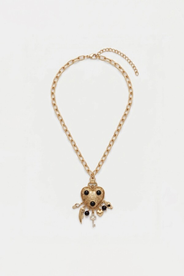 COLLAR HEART NOEL Negro