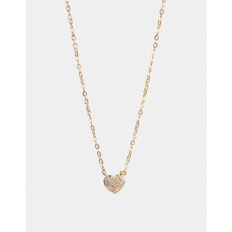 Collar Corto Corazón Cubic Zirconia Dorado