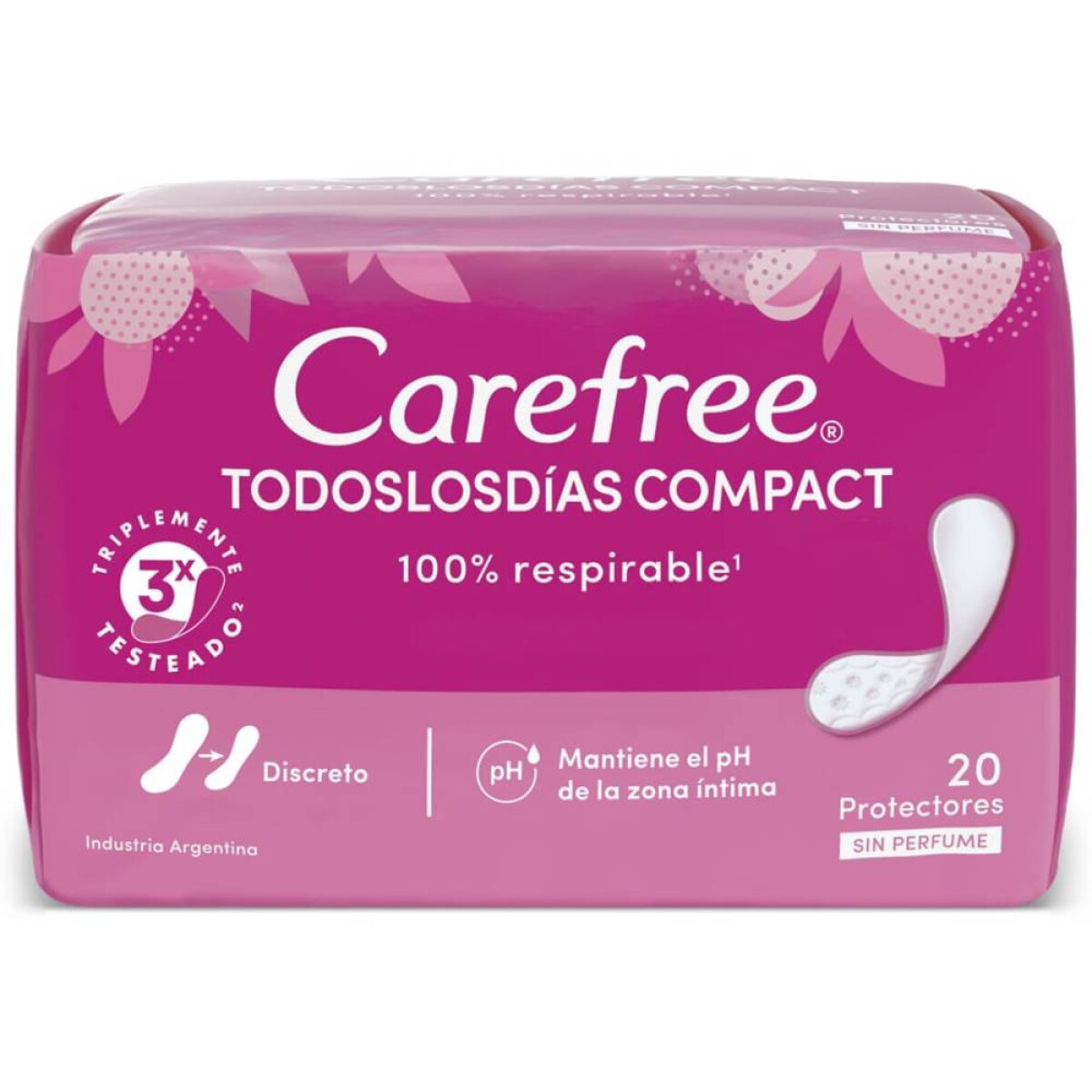 Protectores Diarios Carefree Protección Todos los Días Compact 20 Unidades 