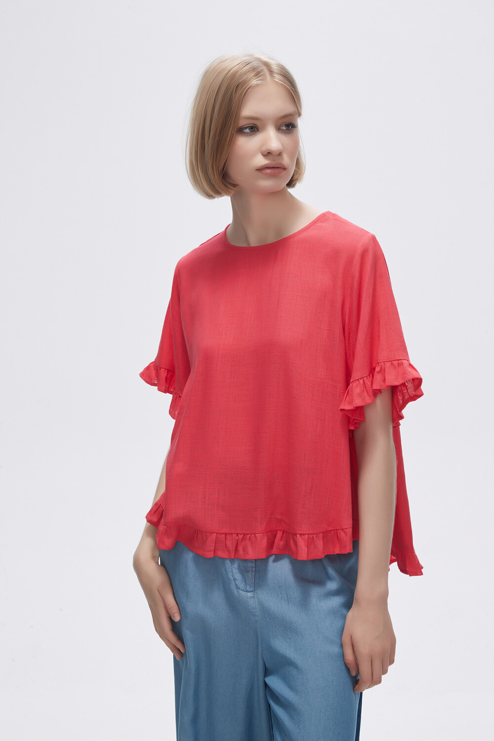 Blusa Abbas Rojo Coral