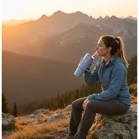 Termo Mega Sip 1180 ML Hike Color Celeste