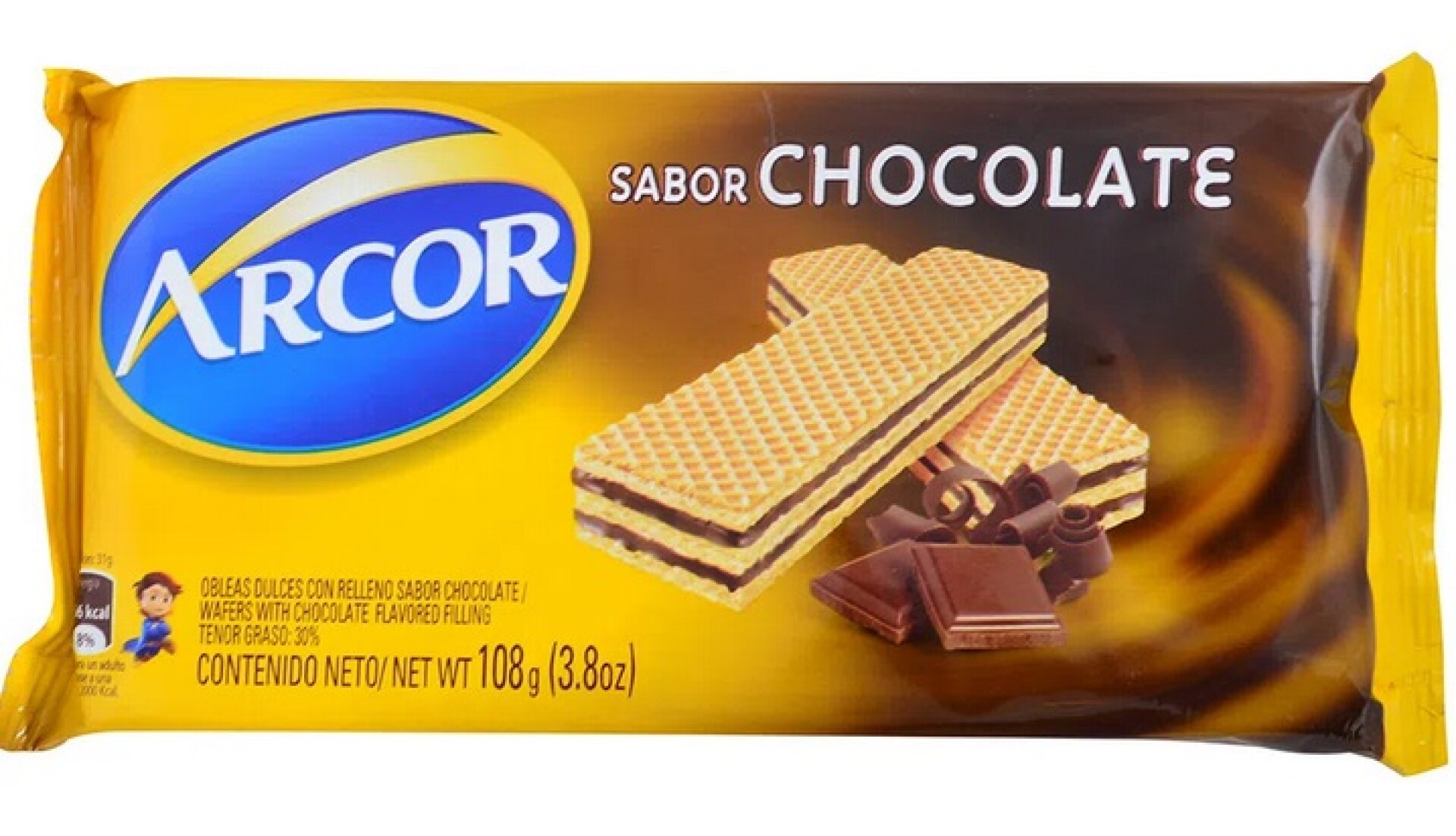 WAFFLE OBLEA ARCOR 105G CHOCOLATE 