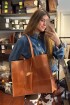 Leather Tote Bag Caramel