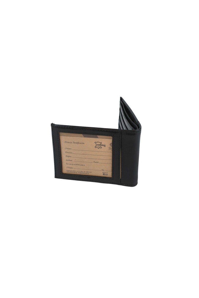 Billetera de hombre con visor exterioir para documentos Marron