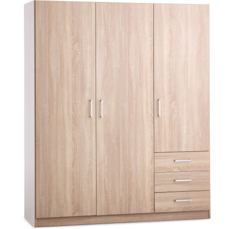 Armario Fandrup 145X176 3 Puertas 3 Caj Roble Claro