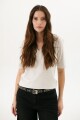 REMERA V DOBLE M/CORTA MELANGE