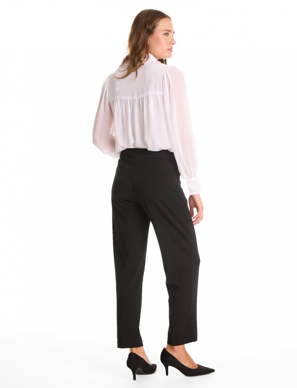 Pantalon En Crepe NEGRO