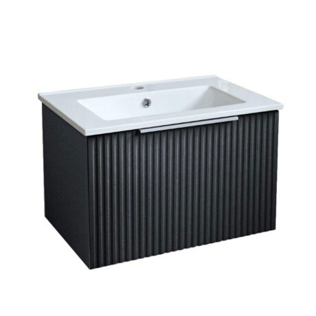 MUEBLE BAÑO VANITORY C/ BACHA MDF NEGRO MATE 61X39.5CM 000