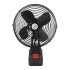 Ventilador Goldtech Portátil Recargable Inalámbrico X2 Bat Color Negro