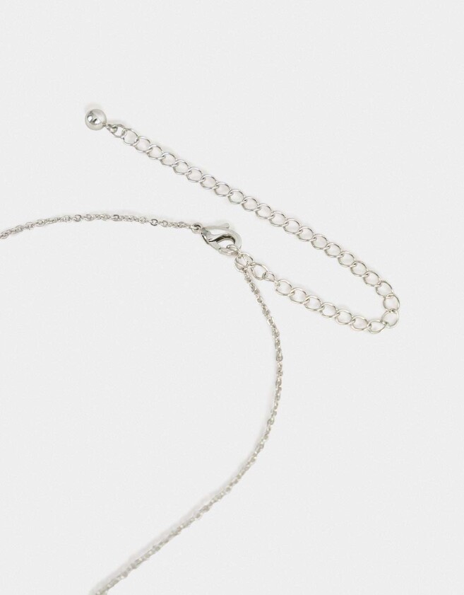 Cadena Corta con Dije Packaging especial Collar De Oso Con Strass - Plateado