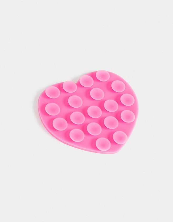 Accesorios De Celular Varios Accesorios Celular Sopapa Adhesiva Para Celular Con Forma De Corazón - Rosa Chicle