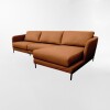 Sofá con Chaise JASPER Cognac - DERECHO