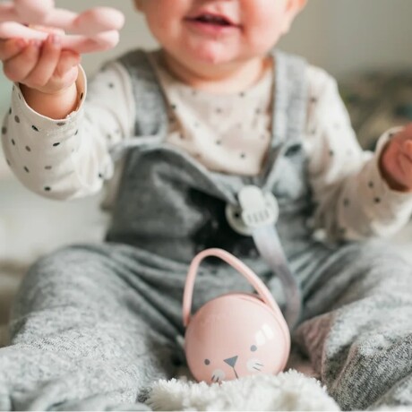 Portachupetes x4 Estuche con Asa Para Colgar Suavinex Hygge Rosa