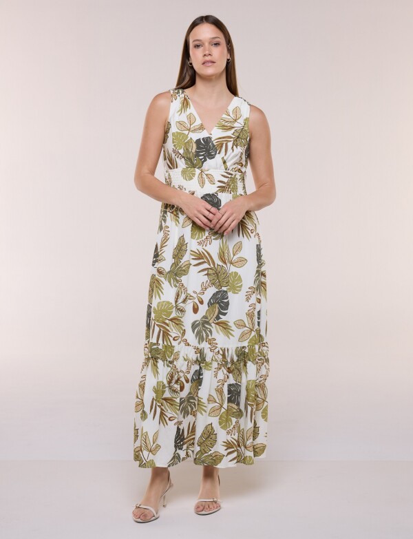 Vestido Maxi Printed MULTI/VERDE