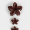 Broches Sets Hawaianas Set De Broches Flor Hawaiana - Marron Chocolate