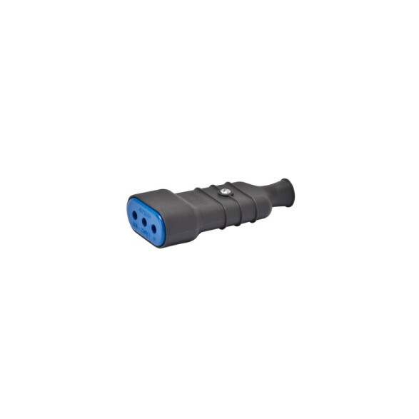 Ficha prolongación 3 en línea 10A 250Vac negra GC8204