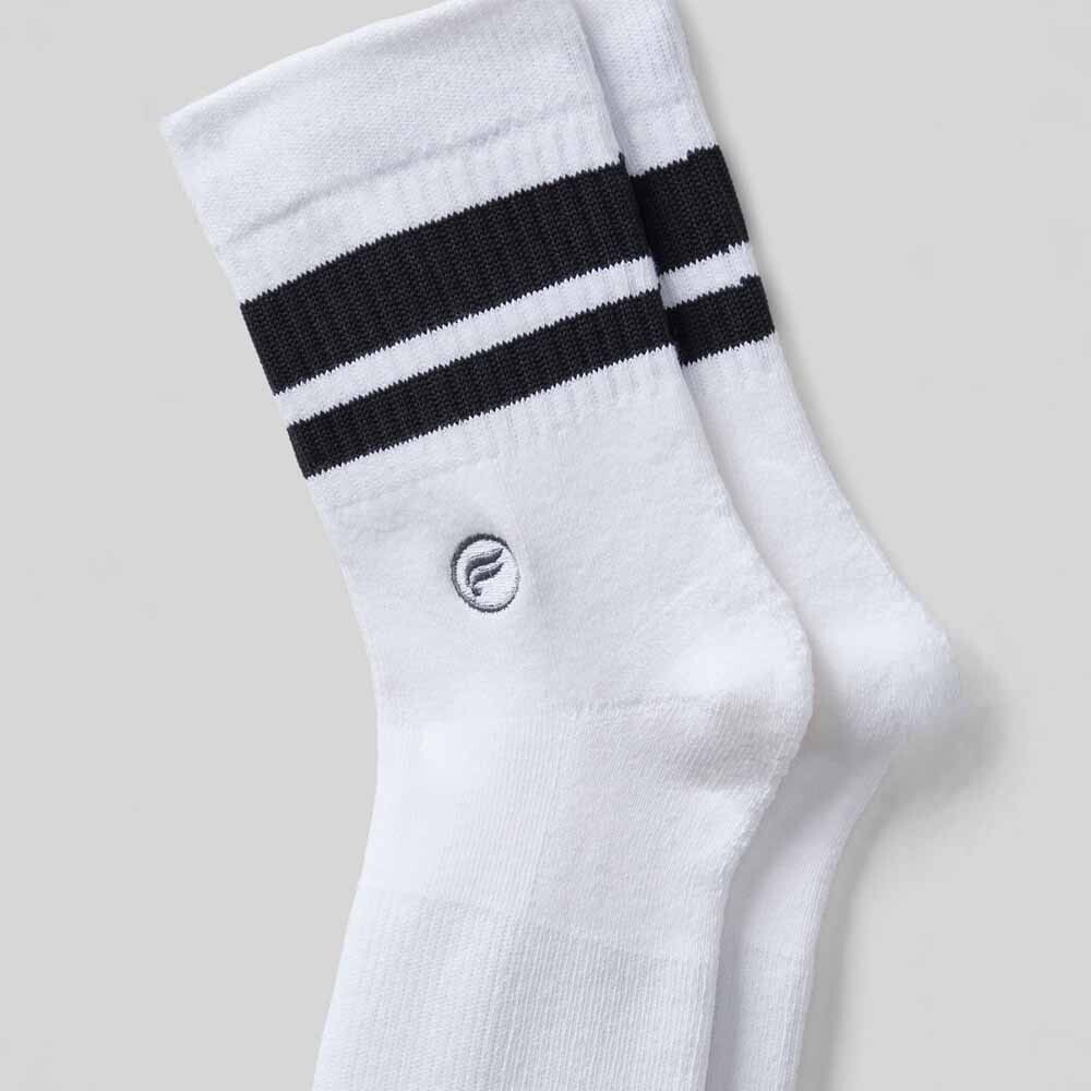 Medias The Everyday Quarter Crew Sock Unisex Classic White/black Stripe