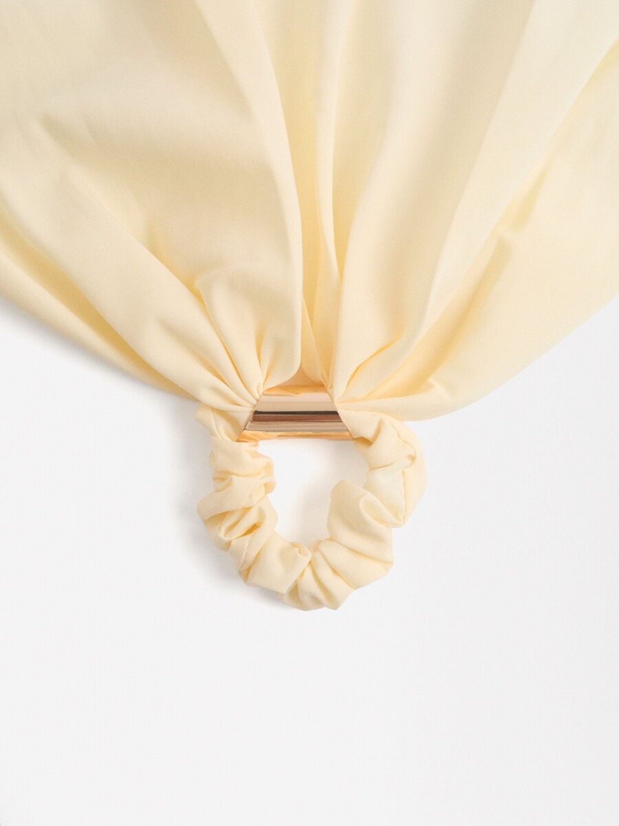 Coletero Con Lazo beige
