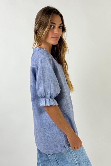 BLUSA CISNE Celeste