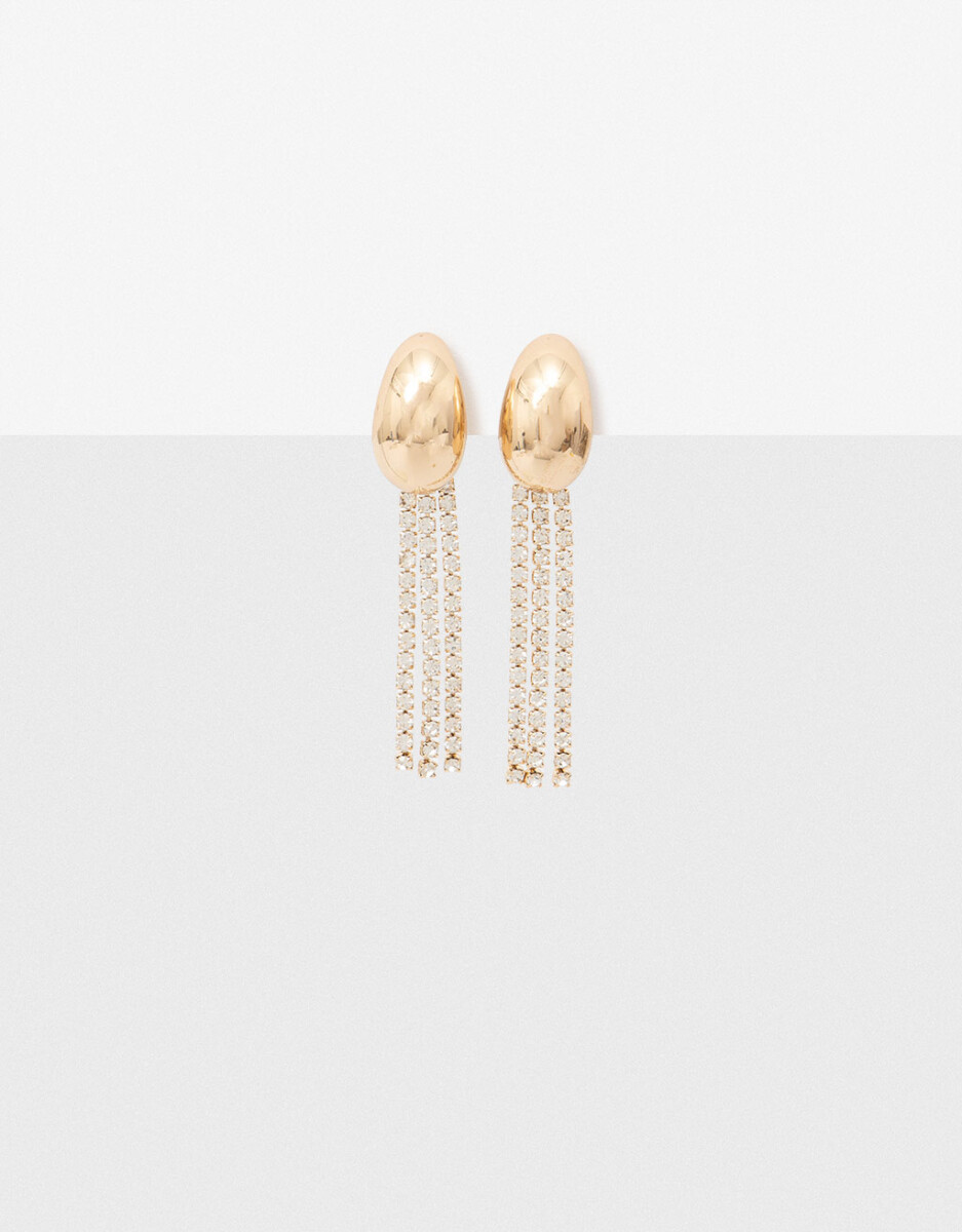 Aros Colgantes Gota Strass 
