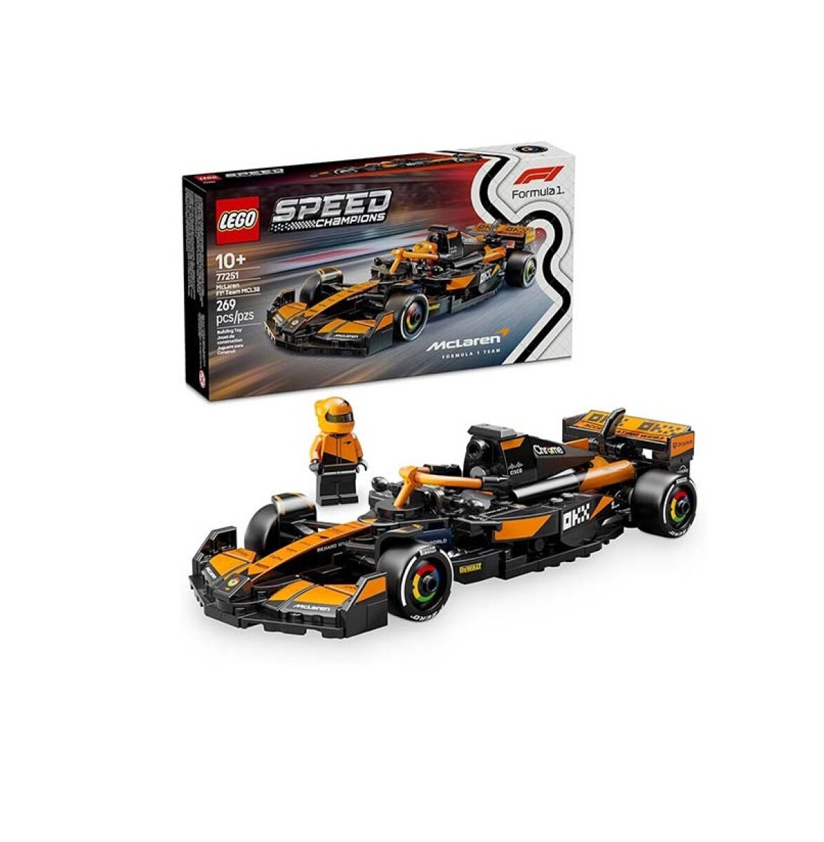 LEGO Speed Champions McLaren F1 Team MCL38 Auto de Carreras 10+ 
